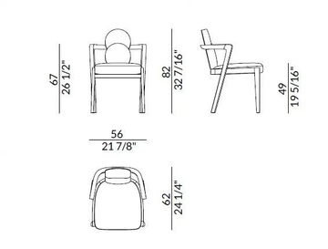 ENSO - Fabric chair with wood base by Paolo Castelli - view 3